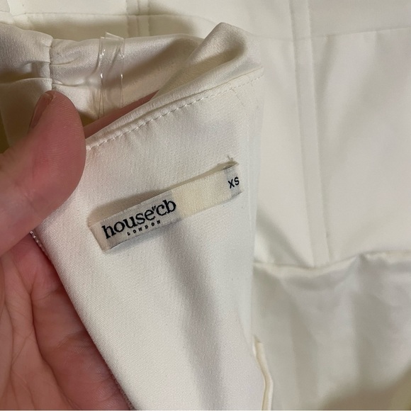 House Of CB Womens Ivory Lois Corset Satin Midi Dress - Picture 11 of 14